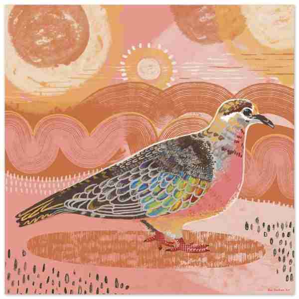 Bronzewing Pigeon Bird art