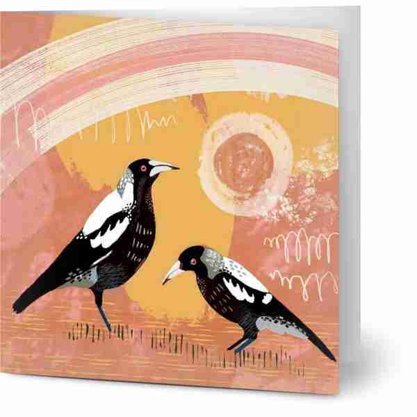 Australian Magpies greeting cards
