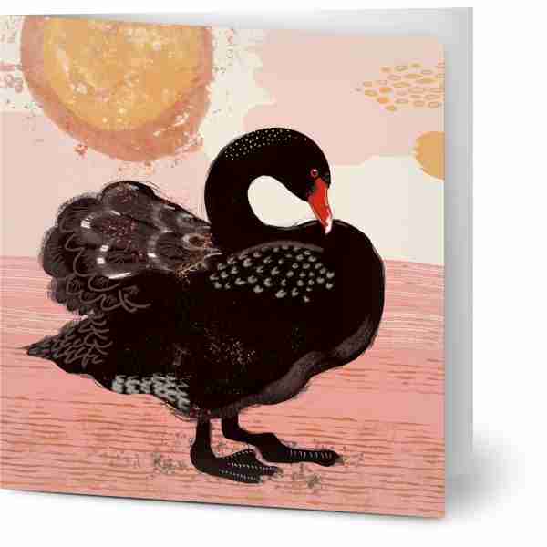 Black Swan greeting card